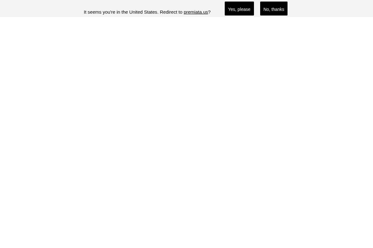 premiata.eu homepage screenshot