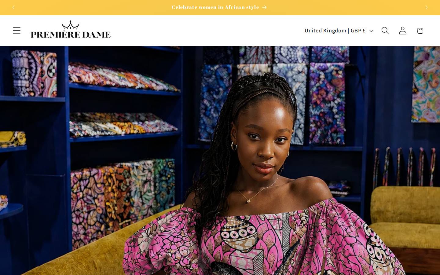 premieredametextiles.com homepage screenshot