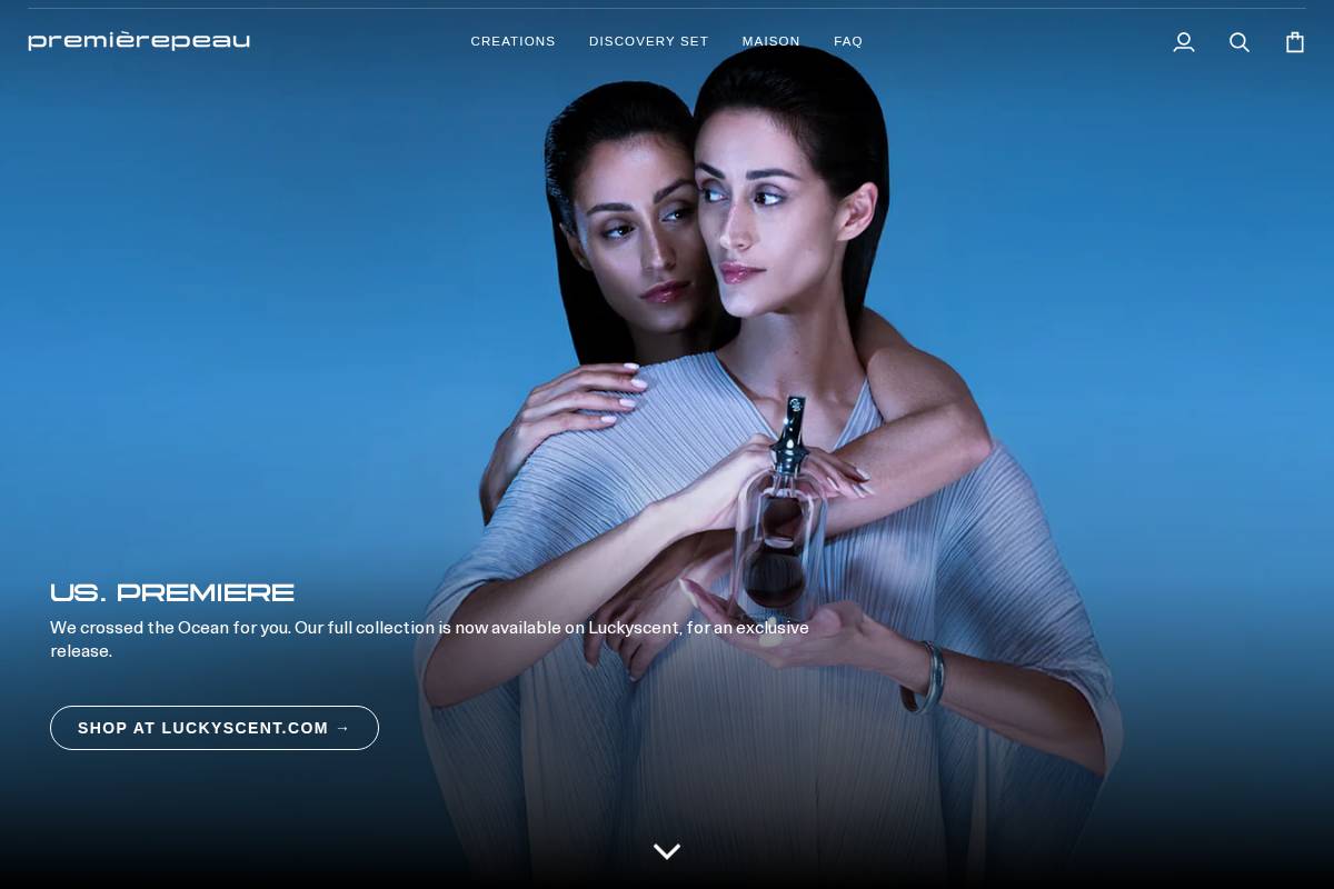 Premierepeau homepage screenshot