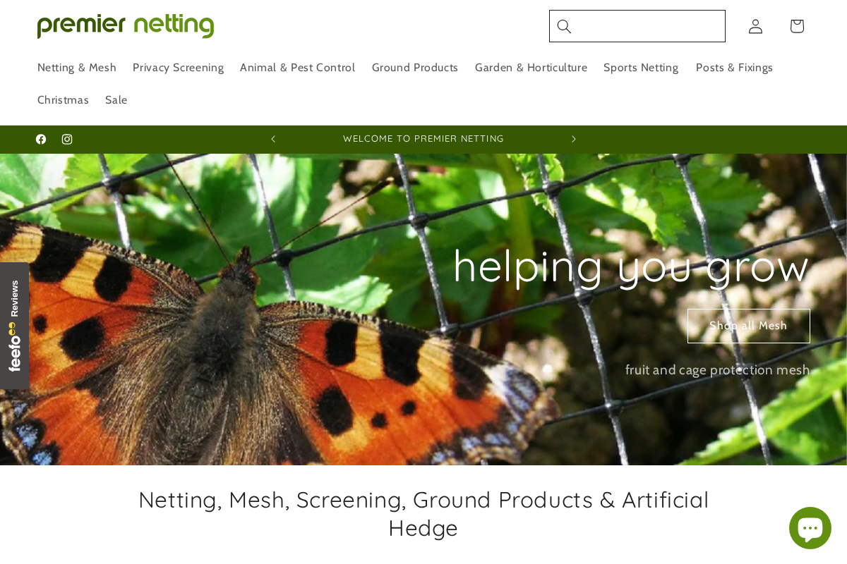 Premier Netting homepage screenshot