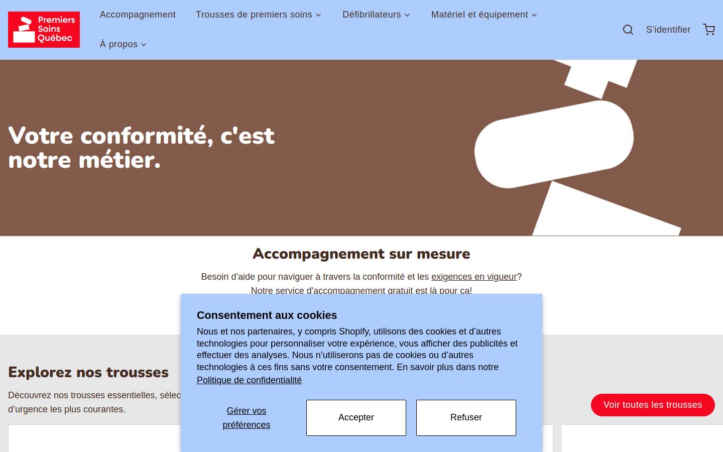 premierssoinsquebec.com homepage screenshot
