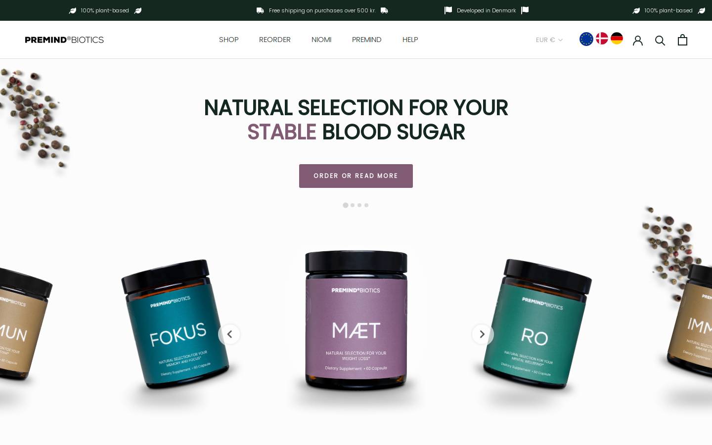 premindbiotics.com homepage screenshot