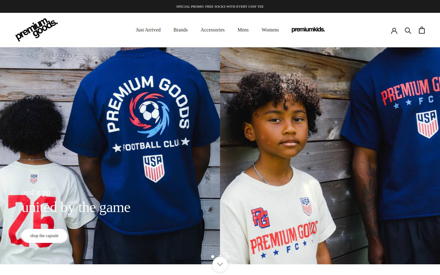 premiumgoods.com homepage screenshot