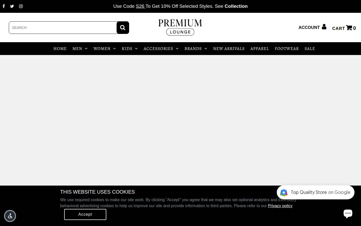 premiumloungeny.com homepage screenshot