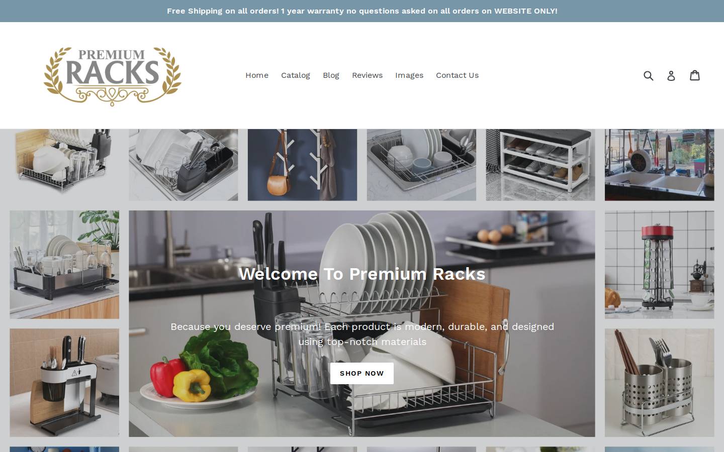premiumracks.com homepage screenshot