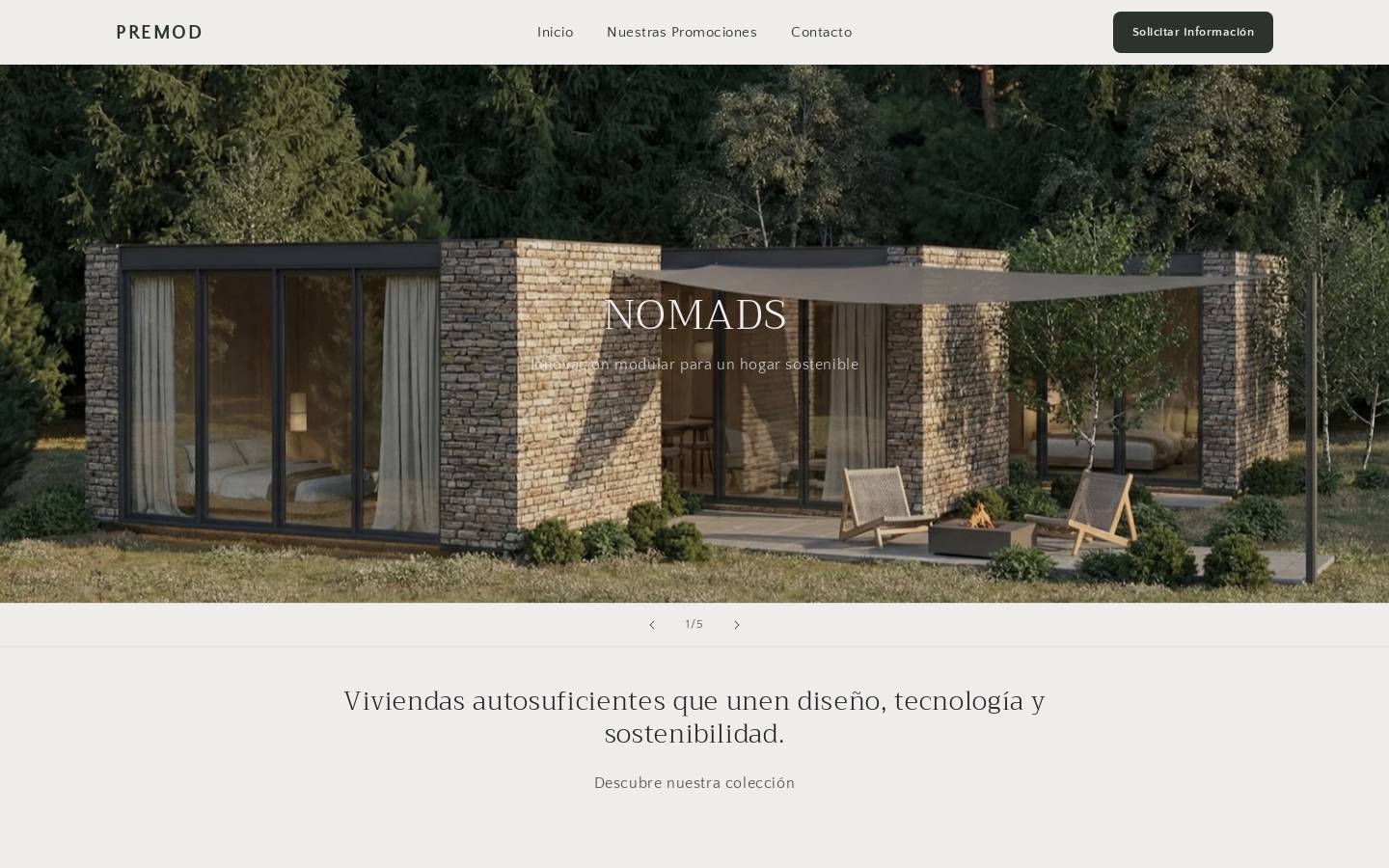 premodmodular.com homepage screenshot