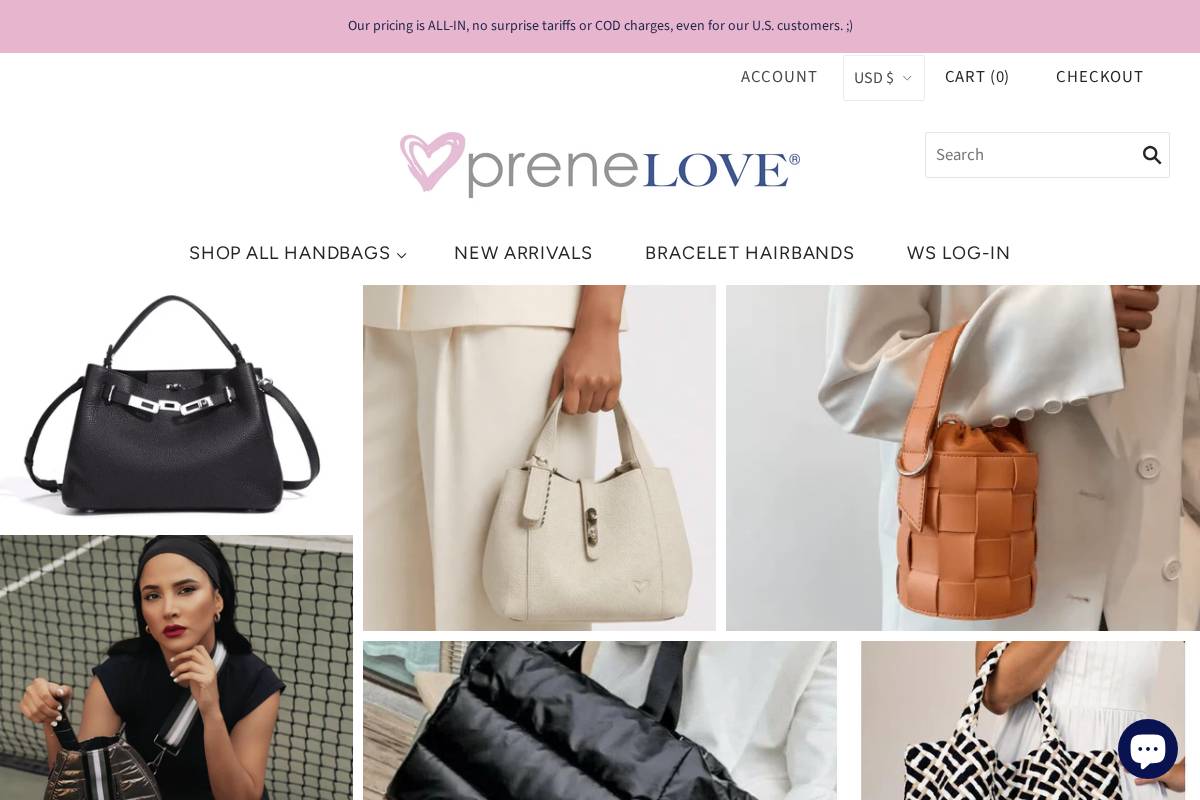 prenelove.ca homepage screenshot