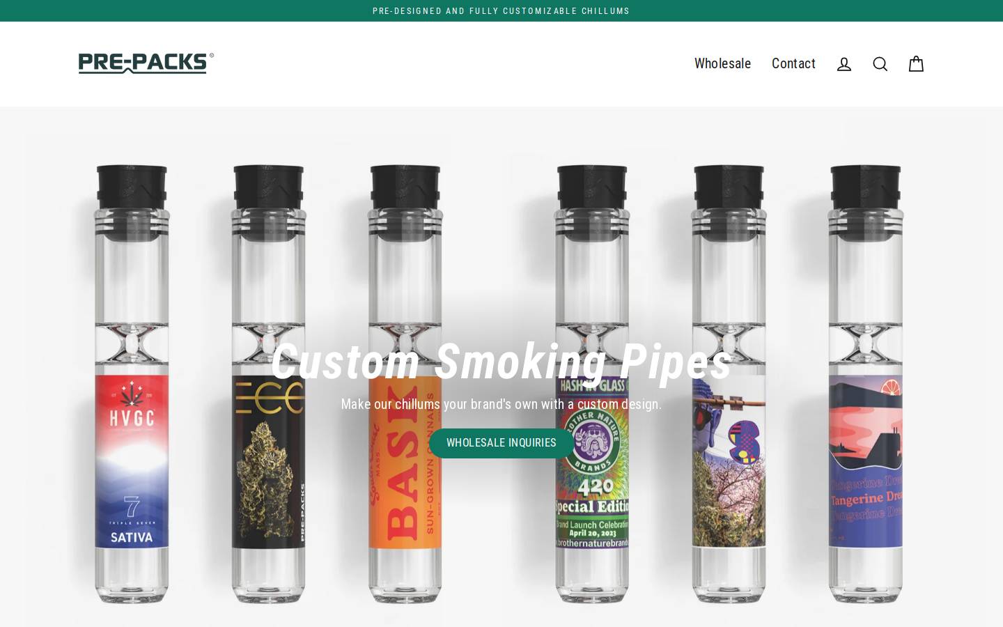 prepackspersonalized.com homepage screenshot