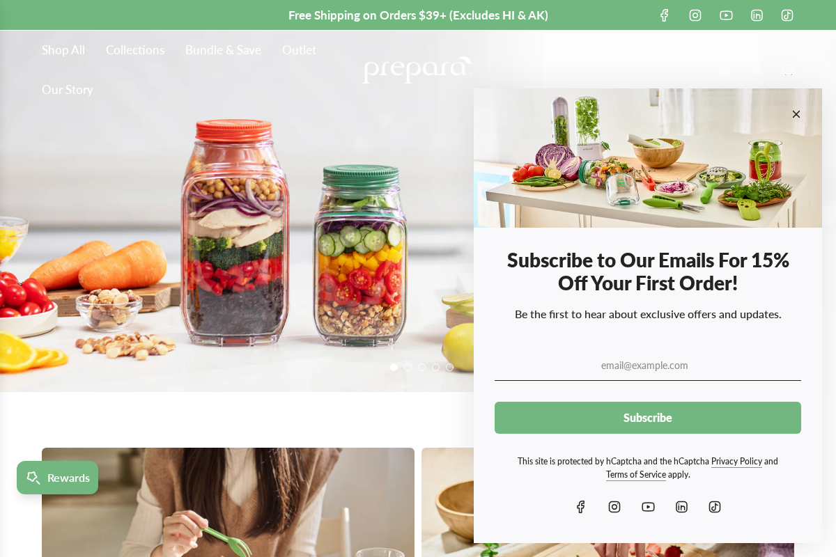 prepara.com homepage screenshot
