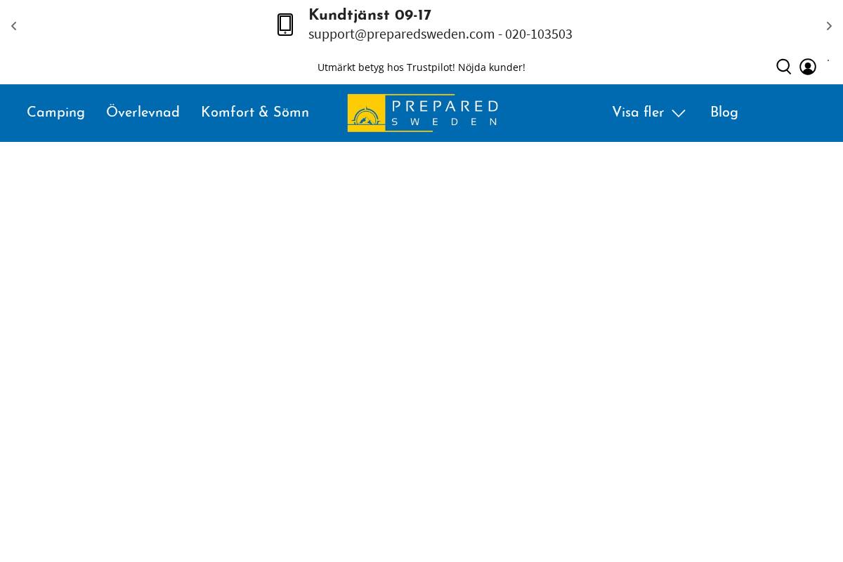 preparedsweden.com homepage screenshot