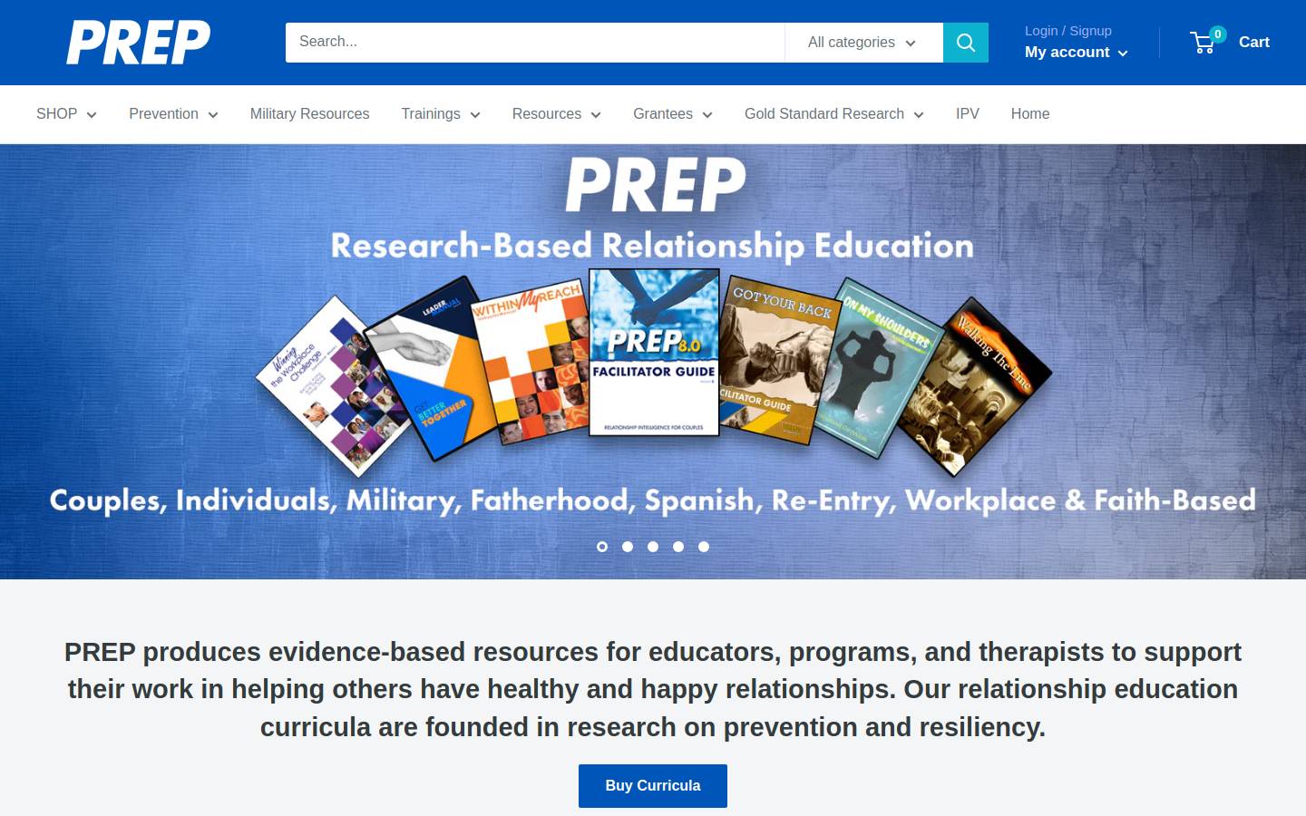 PREP Inc. homepage screenshot
