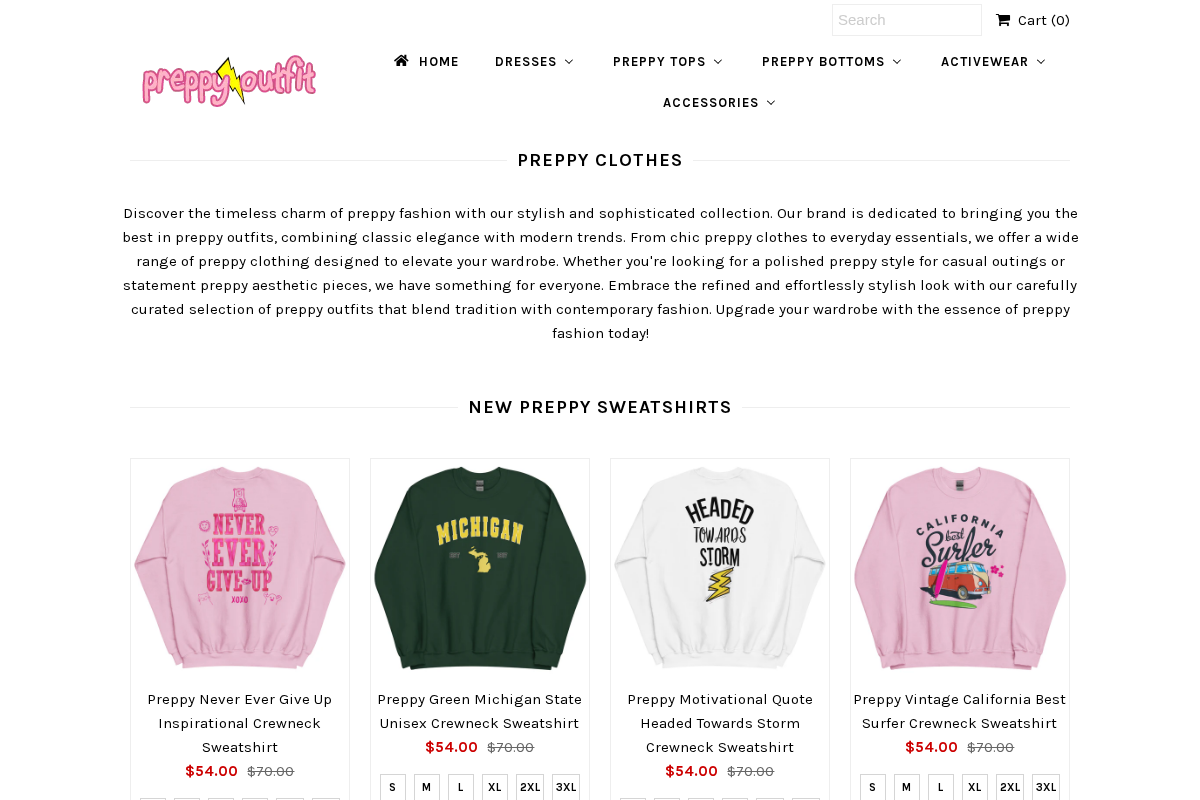 preppyoutfit.com homepage screenshot