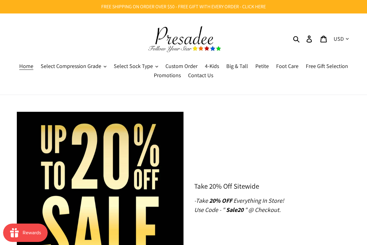Presadee homepage screenshot