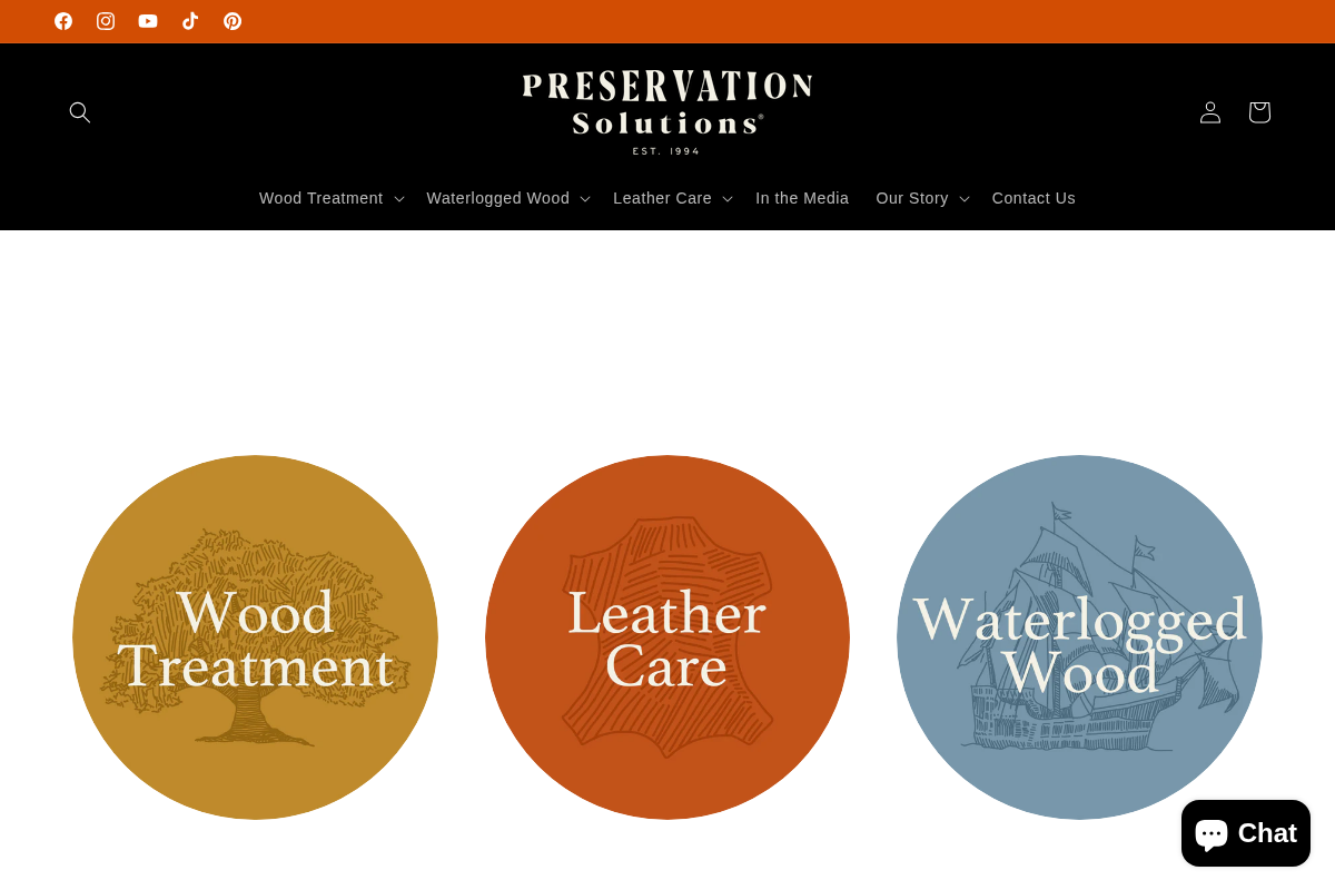 Preservation Solutions homepage screenshot
