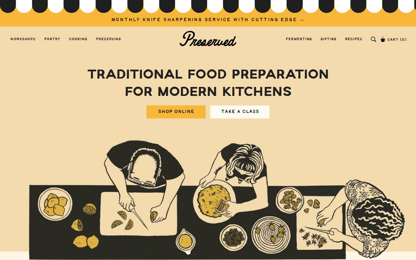 preservedgoods.com homepage screenshot