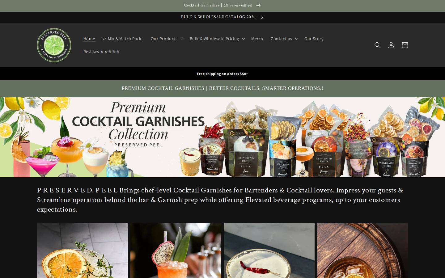 preservedpeel.com homepage screenshot