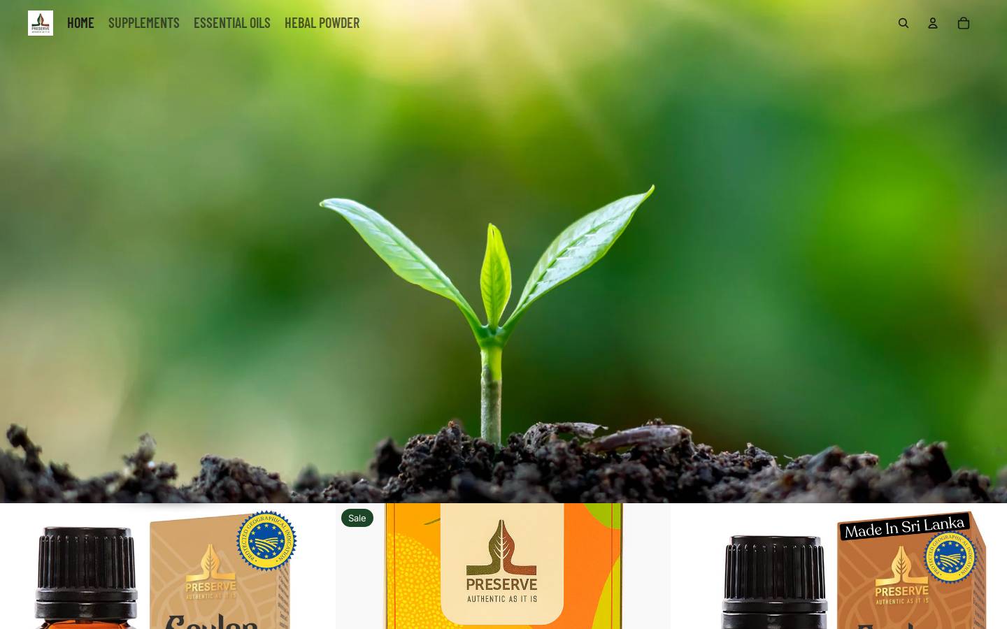preservenutra.com homepage screenshot