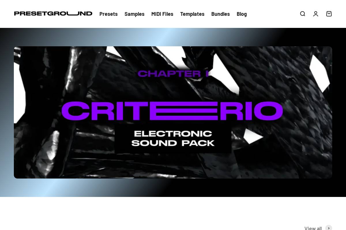 presetground.com homepage screenshot