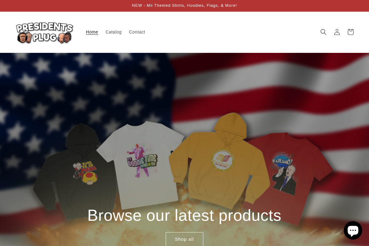 Presidents Plug homepage screenshot