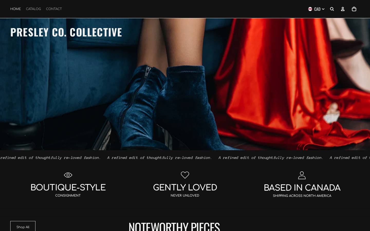 presleycocollective.com homepage screenshot