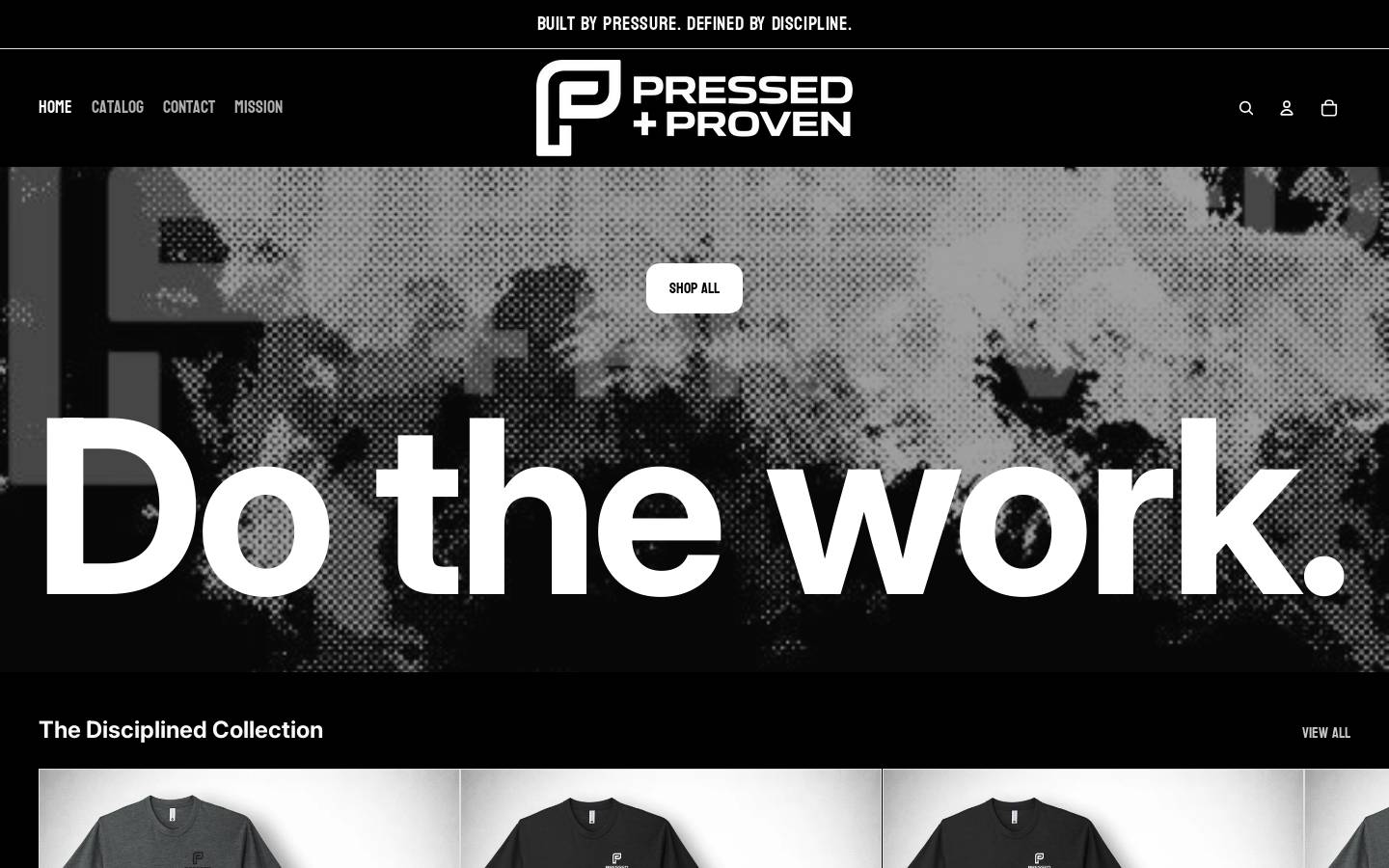pressed-proven.com homepage screenshot