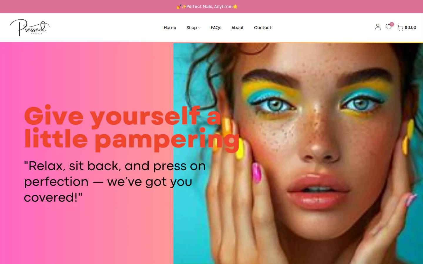 pressedbaddie.com homepage screenshot