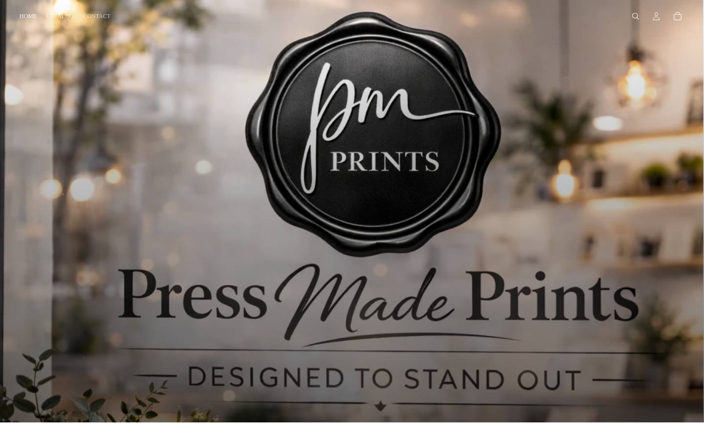 pressmadeprints.com homepage screenshot