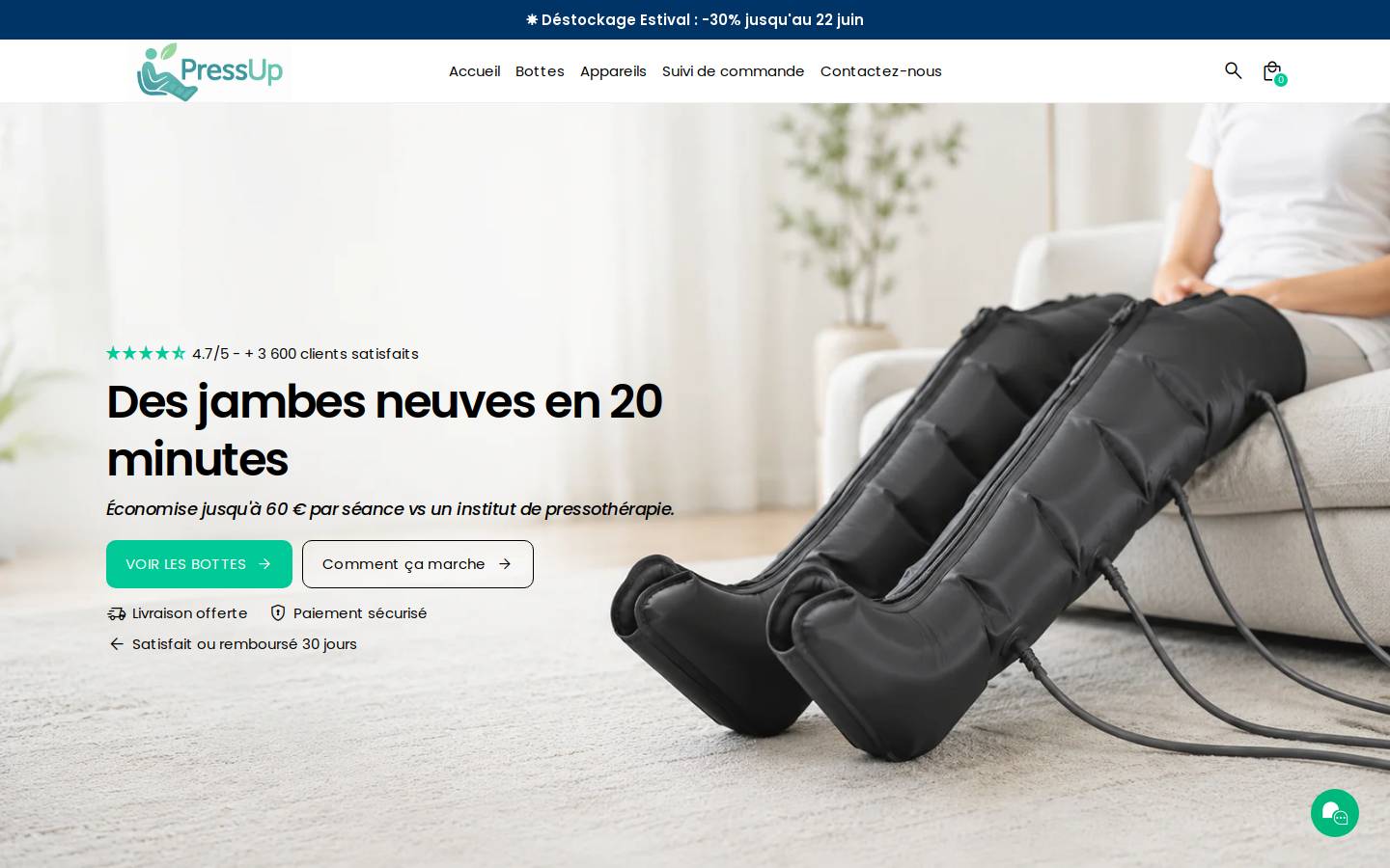 pressup.fr homepage screenshot