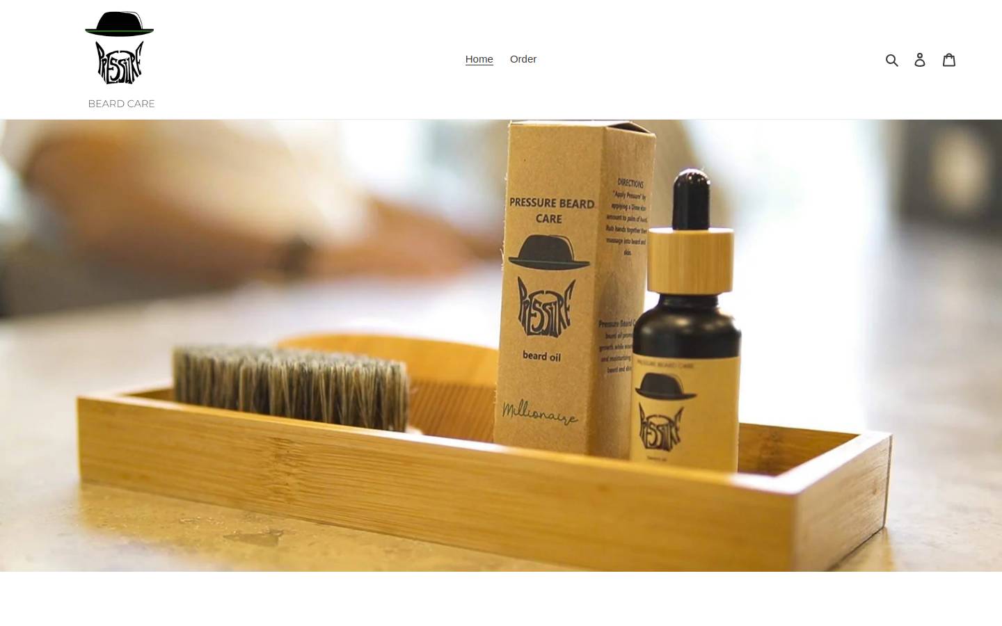 pressurebeardcare.com homepage screenshot
