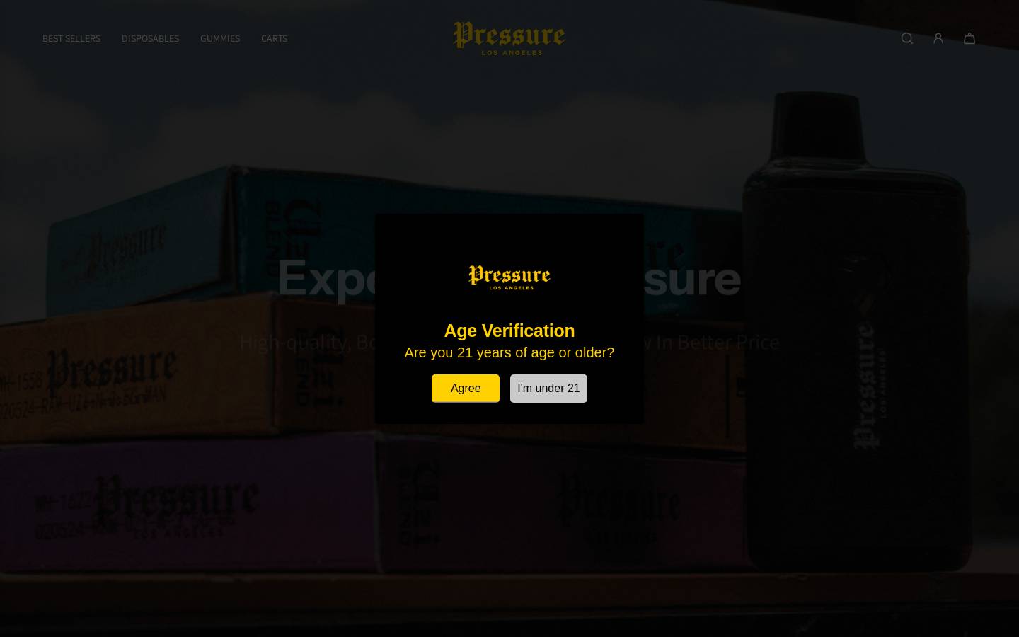 pressurela.com homepage screenshot