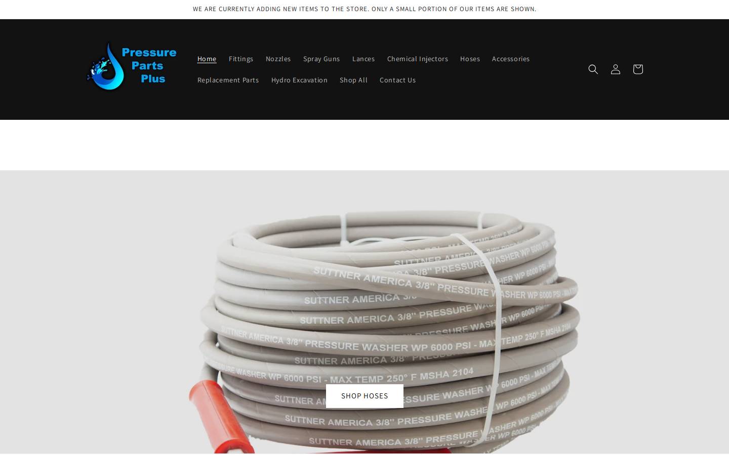 pressurepartsplus.ca homepage screenshot
