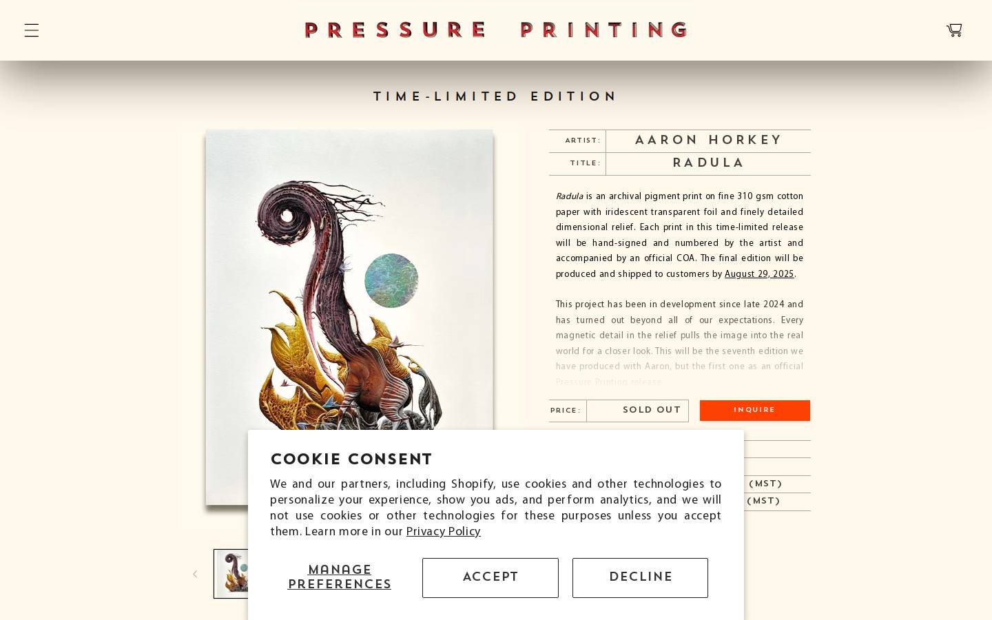pressureprinting.com homepage screenshot