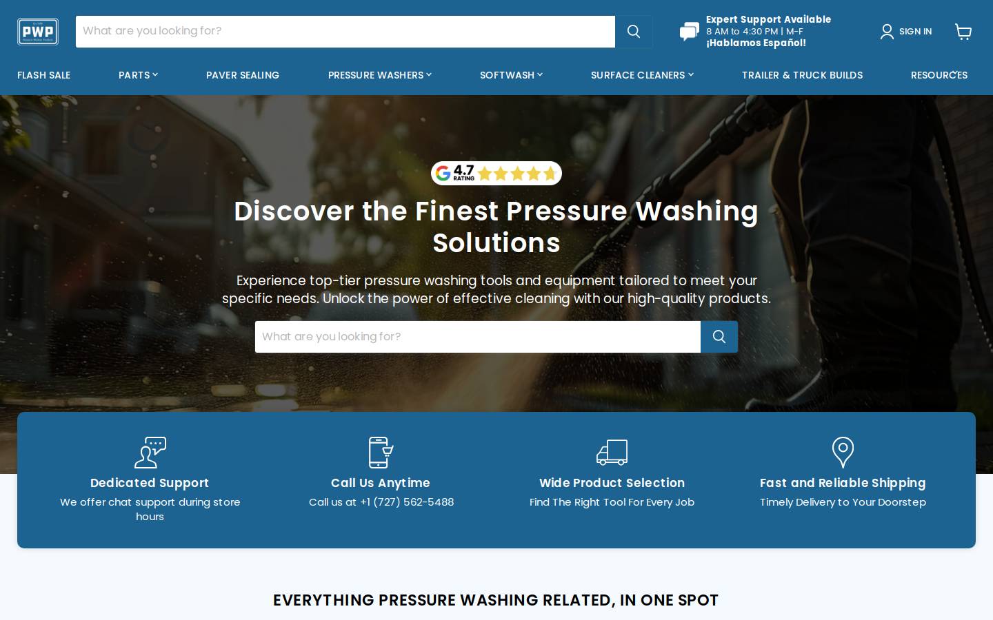 pressurewasherproducts.com homepage screenshot