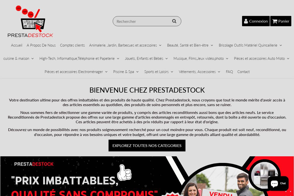 prestadestock.com homepage screenshot