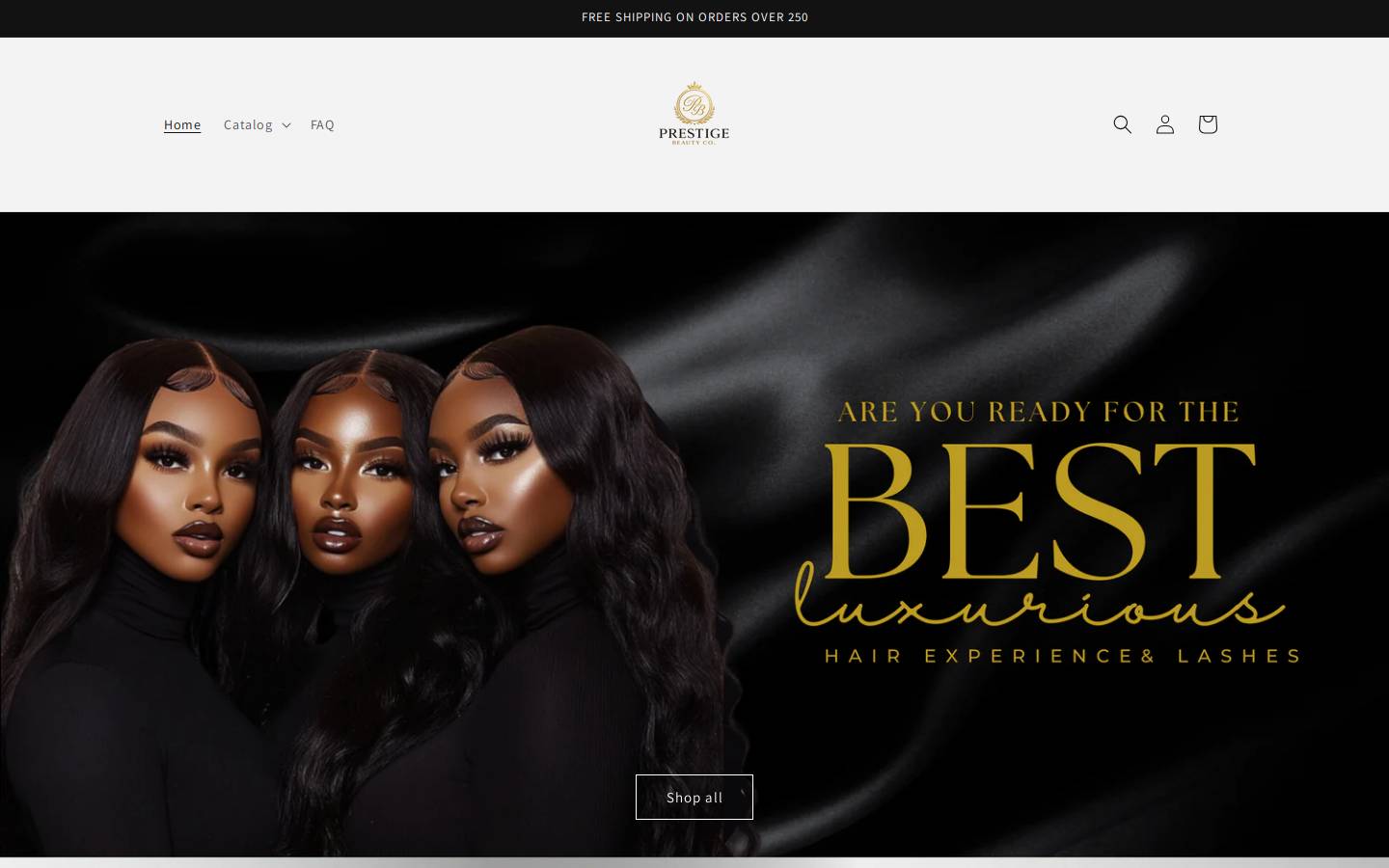 prestigebc.com homepage screenshot