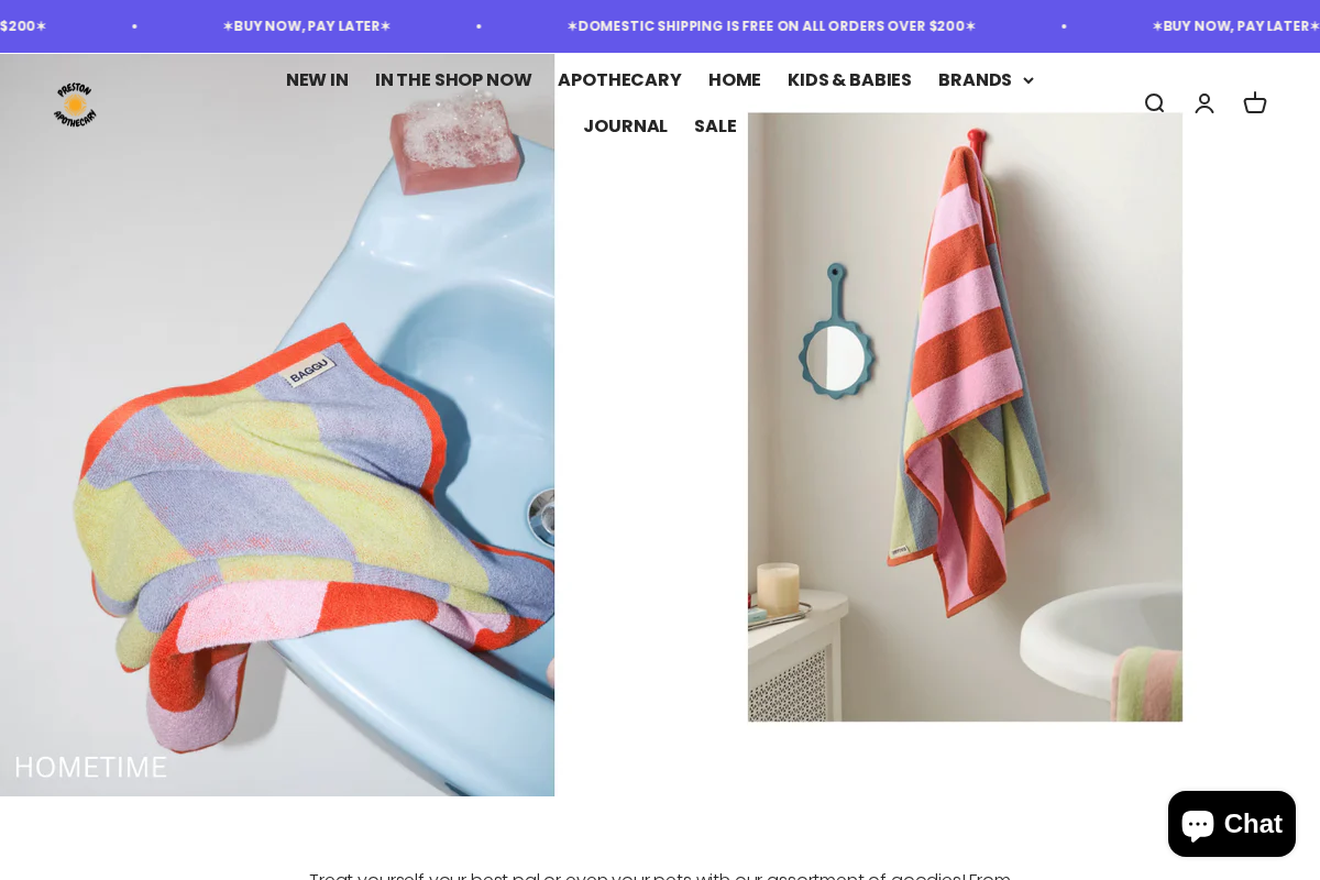 prestonapothecary.com homepage screenshot