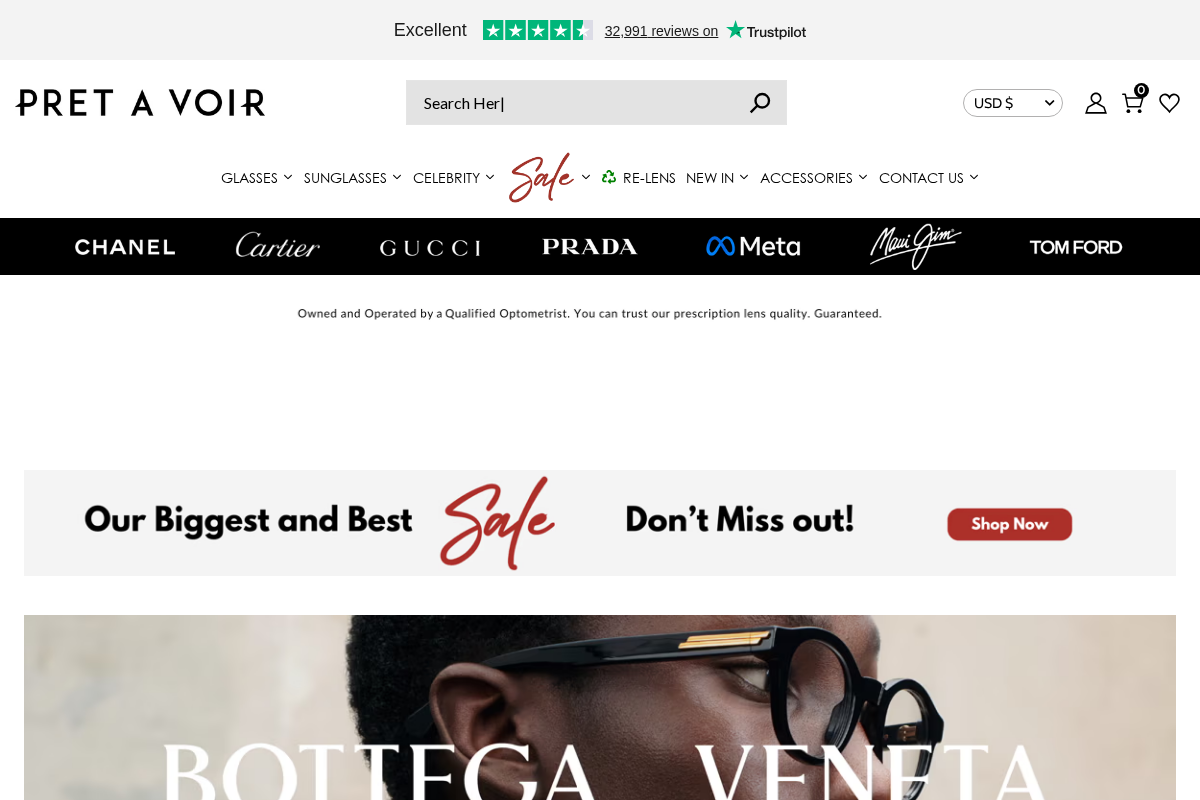 Pretavoir homepage screenshot