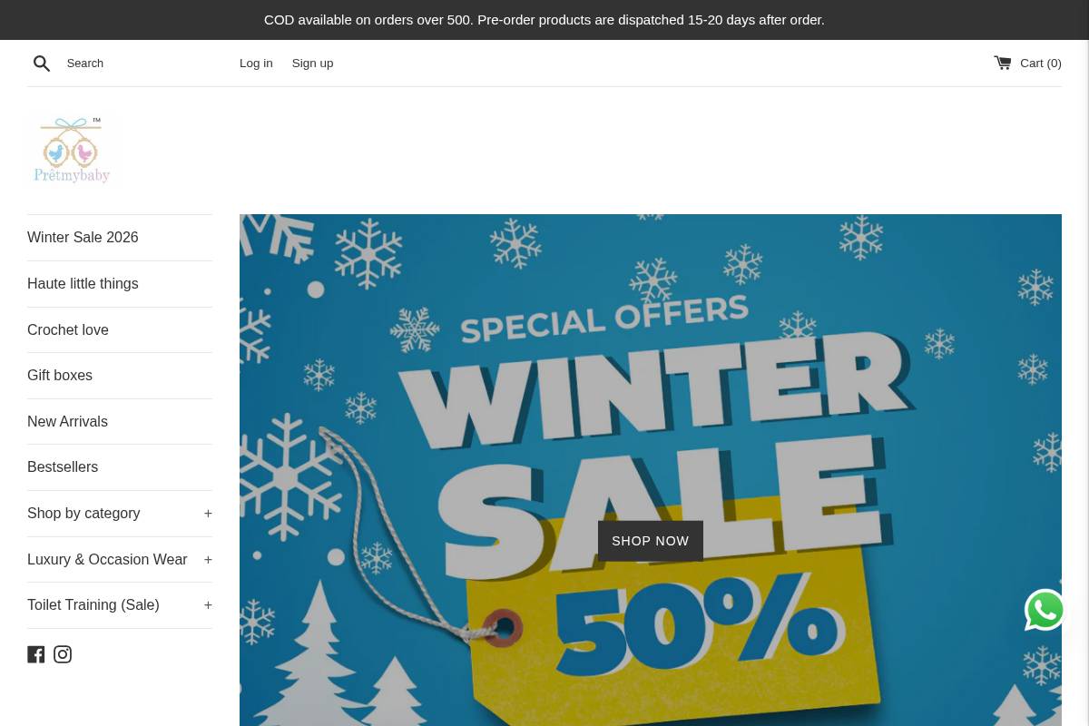 pretmybaby.com homepage screenshot