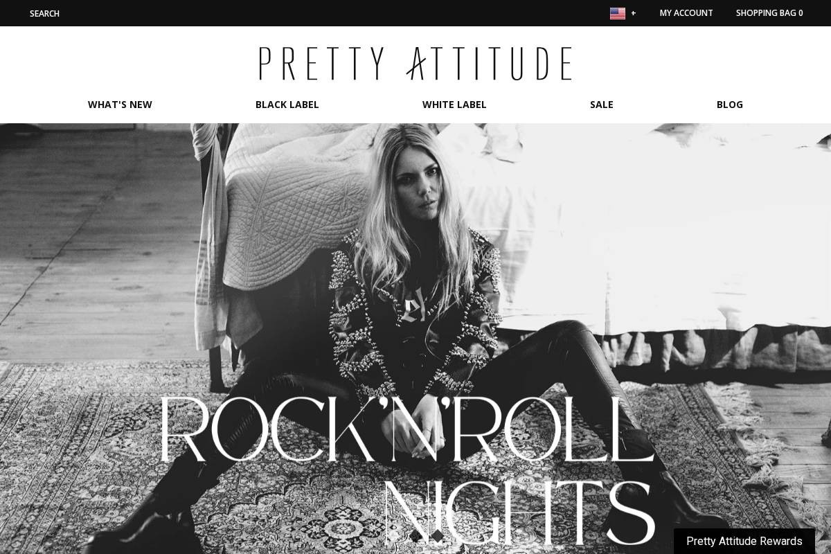 pretty-attitude.com homepage screenshot