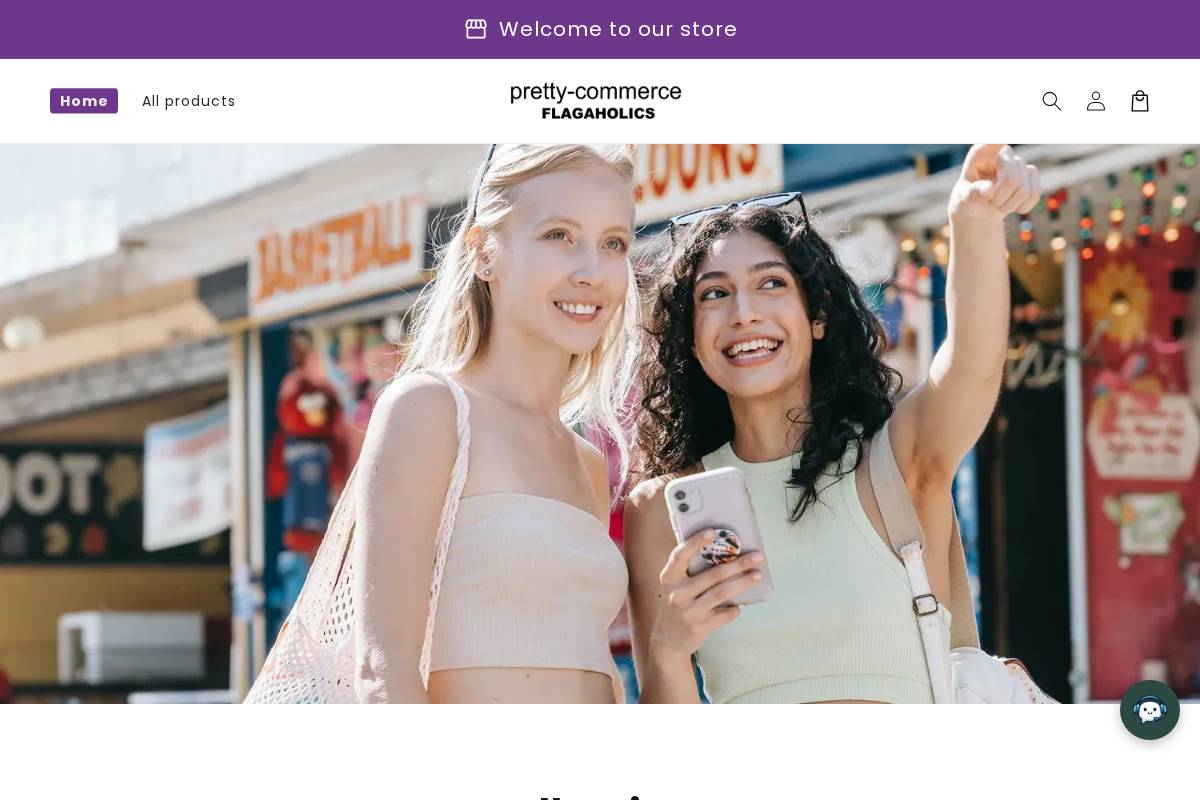 pretty-commerce.com homepage screenshot