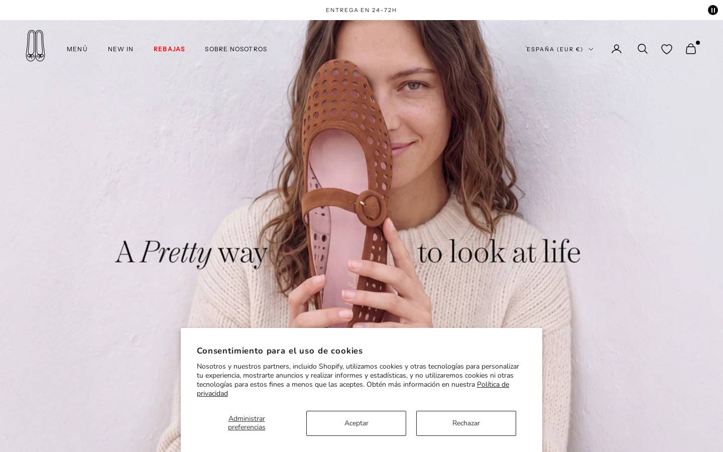 Pretty Ballerinas homepage screenshot