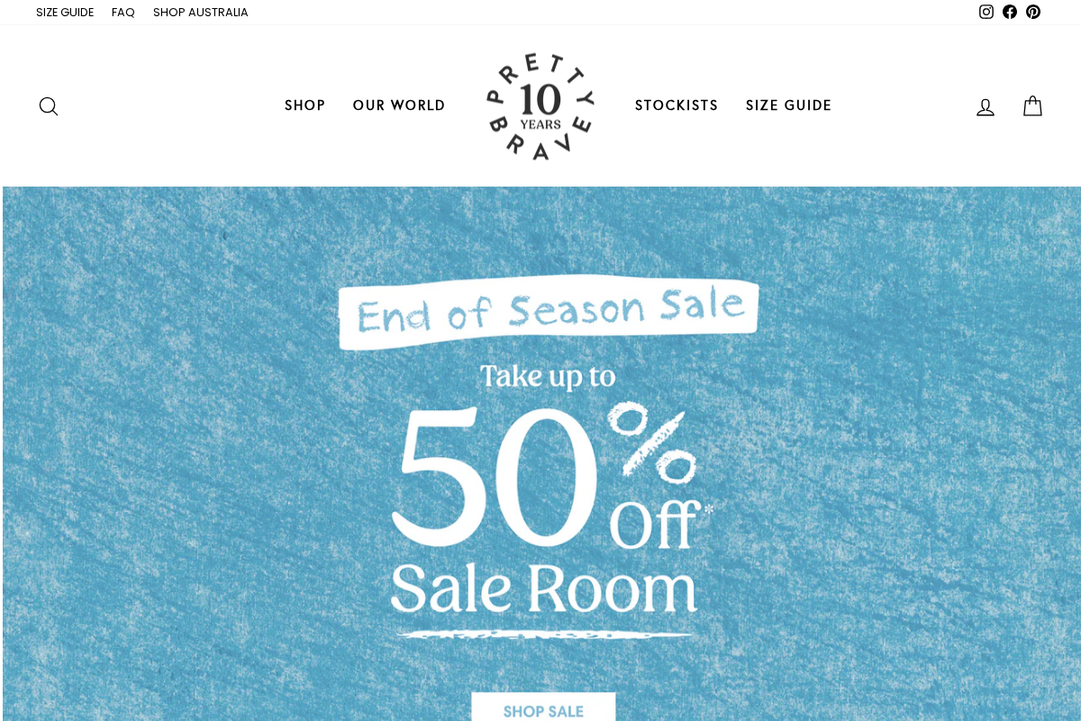 PRETTY BRAVE (NZ) homepage screenshot