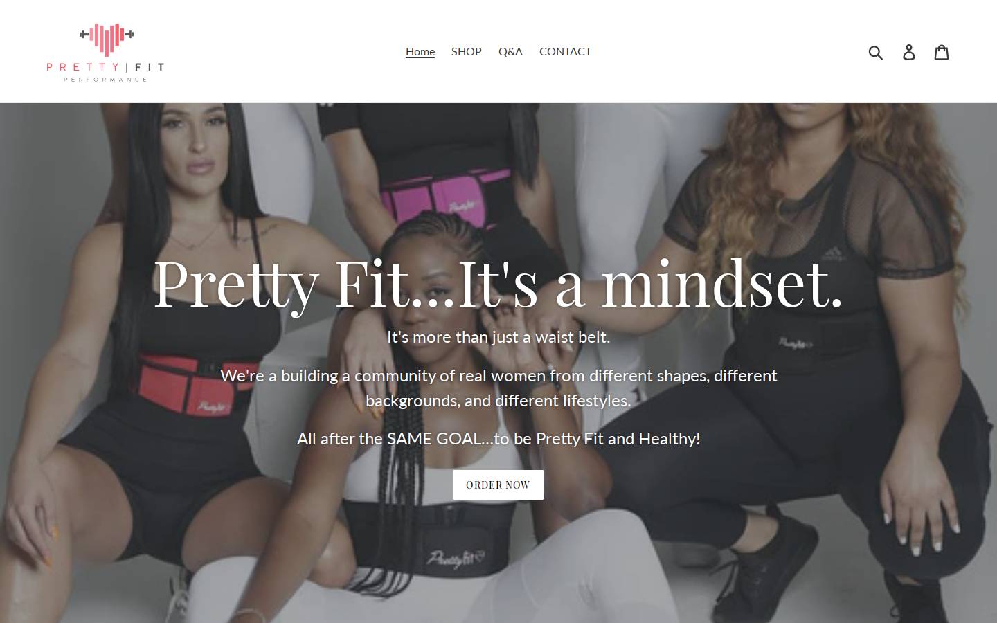 prettyfitj.com homepage screenshot