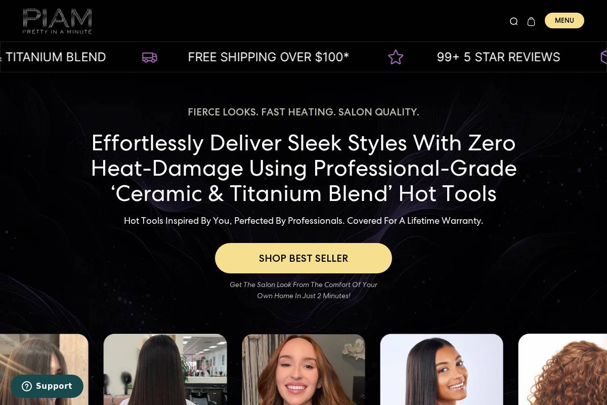 prettyinaminute.com homepage screenshot