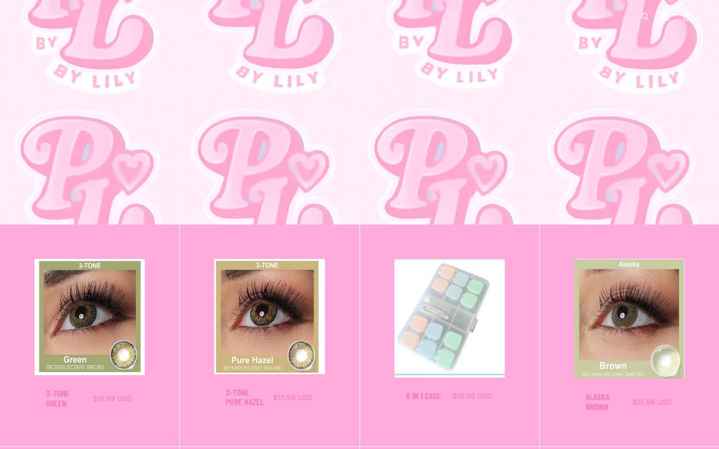prettylashesbylily.com homepage screenshot