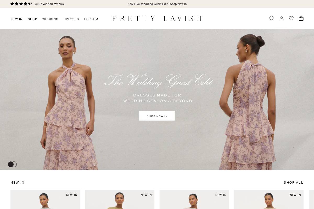 Pretty Lavish homepage screenshot