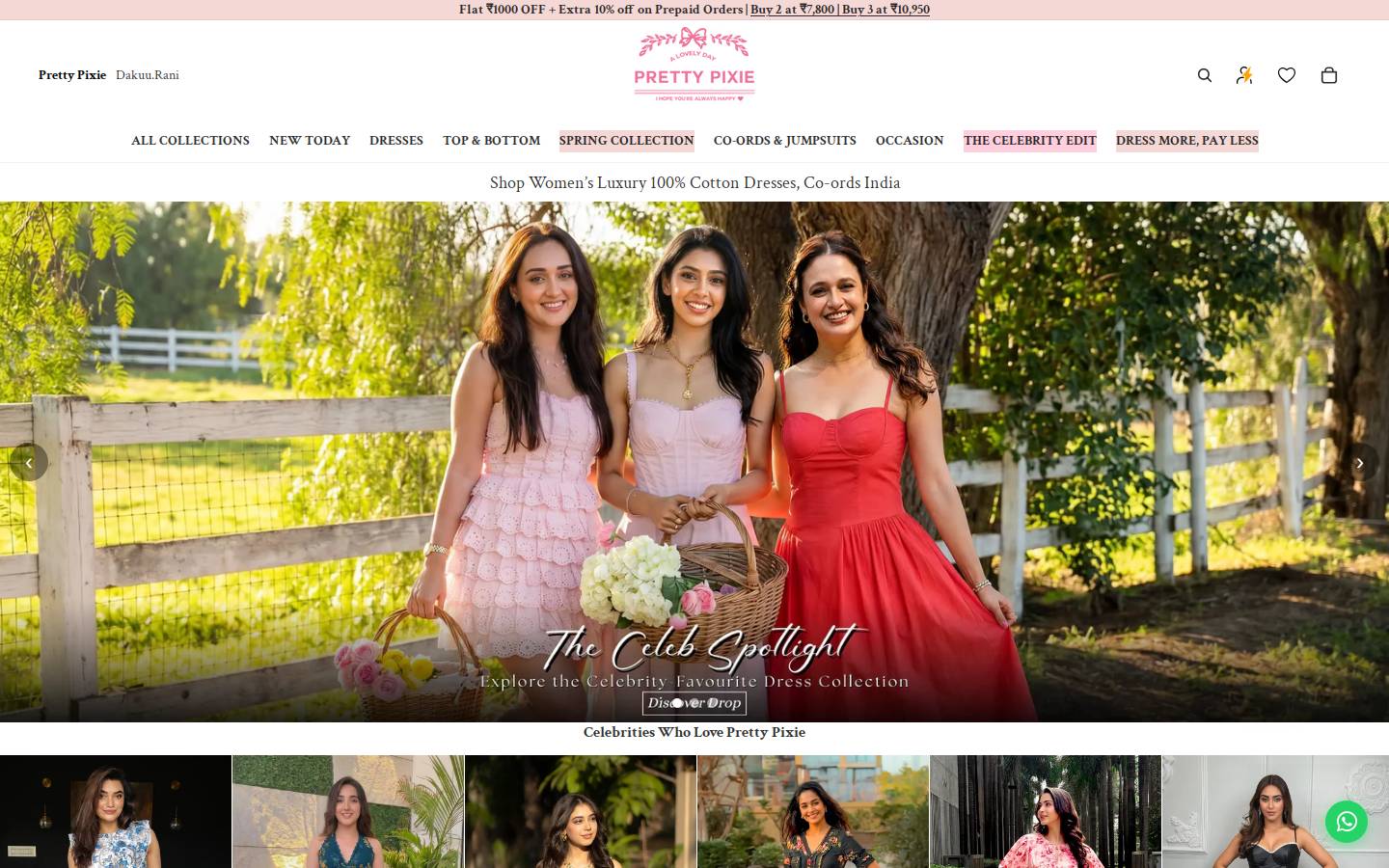 prettypixie.com homepage screenshot