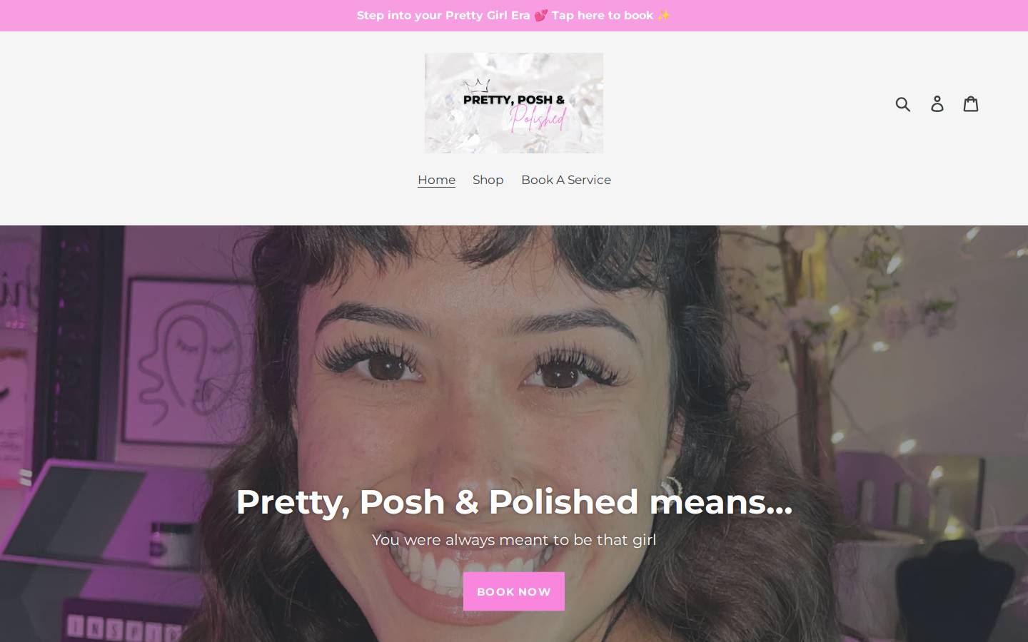 prettyposhandpolished.com homepage screenshot