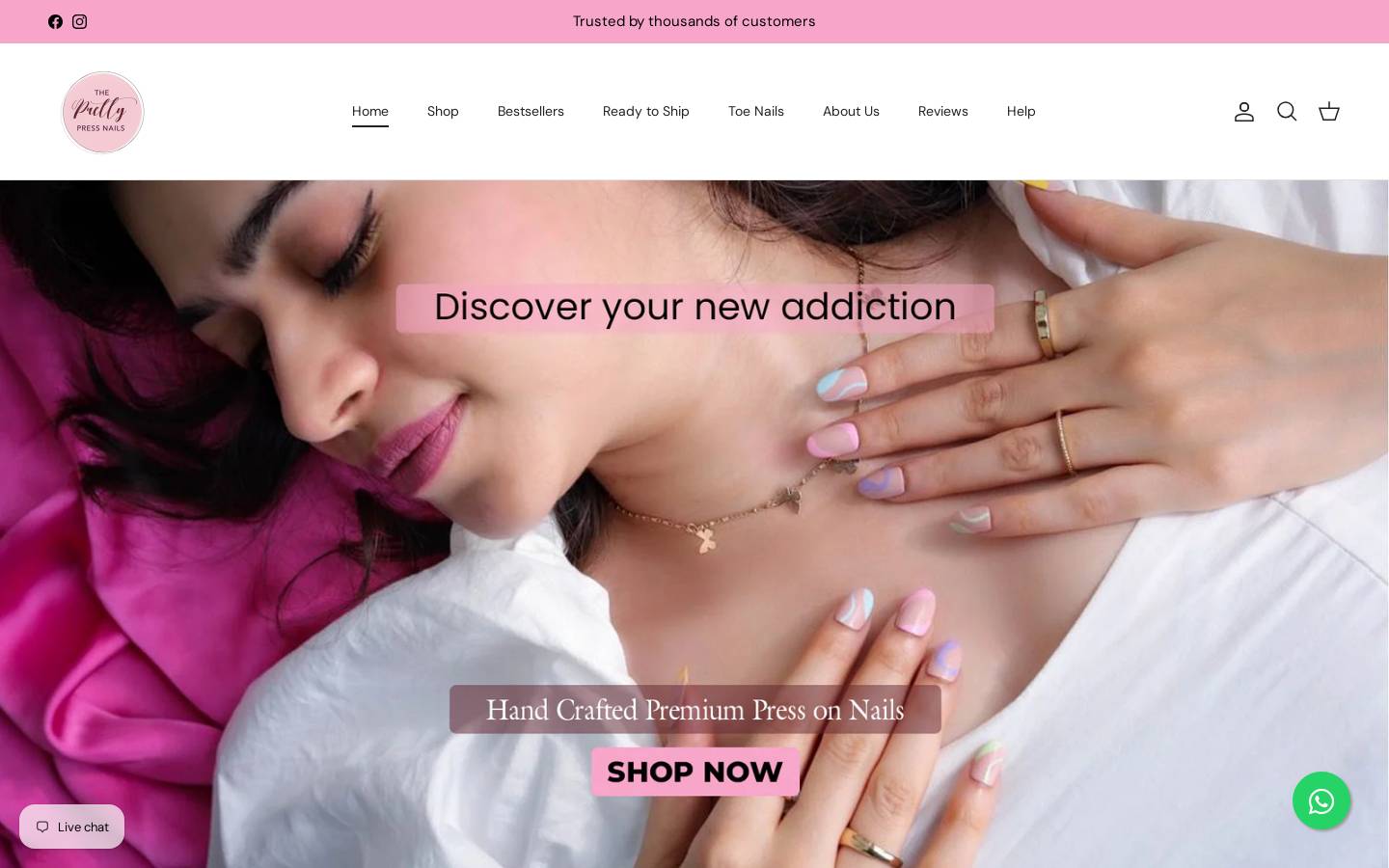 prettypressnails.com homepage screenshot