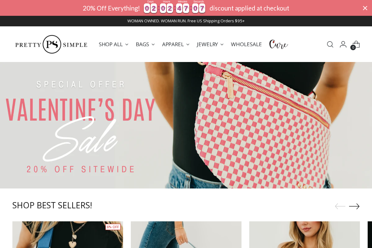 Pretty Simple homepage screenshot